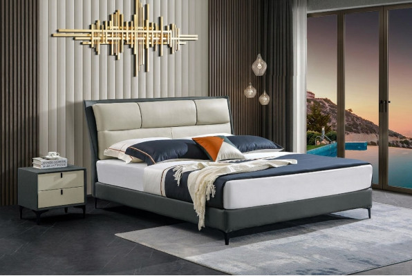Designer bed bed frame hotel metal beds double sleep room wood