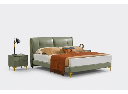 Bedroom bed 3 piece nightstand set luxury design wooden double bed