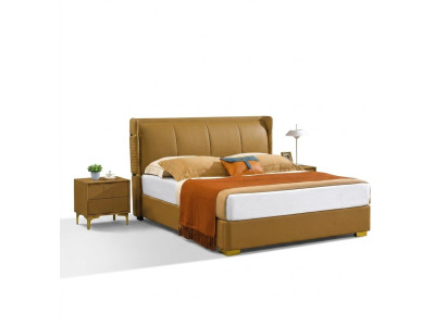Bedroom set bed nightstand design modern beds group leather