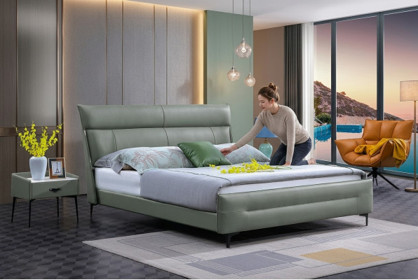 Luxury bed textile 2x nightstand 3-piece bedroom furniture set beds bed frame