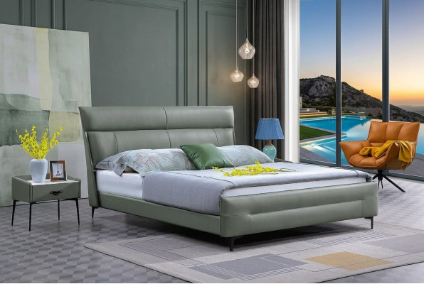 Luxury bed textile 2x nightstand 3-piece bedroom furniture set beds bed frame