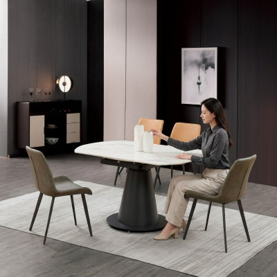 Design dining table, round table, dining room, living room tables, 150x90.