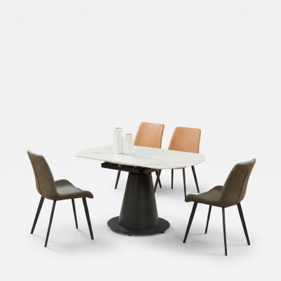 Design dining table, round table, dining room, living room tables, 150x90.