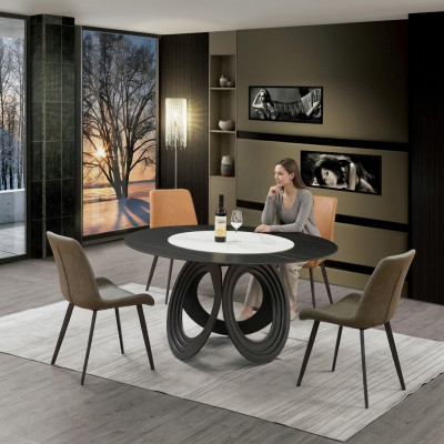 Round dining table 135cm metal round conference modern tables