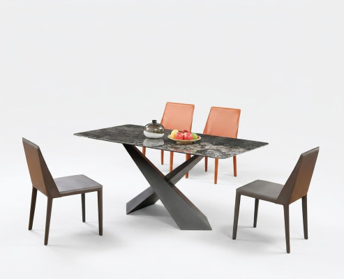 Luxury Table Column Tables Dining Room Group 5-piece Set Suite Armchair