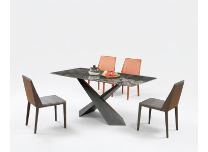 Luxury Table Column Tables Dining Room Group 5-piece Set Suite Armchair