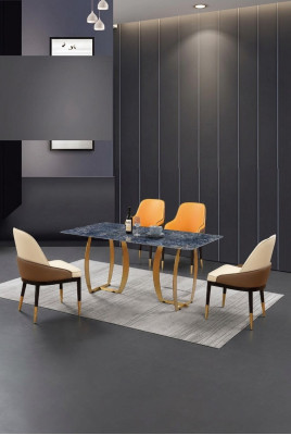 Dining room set, dining table, 4x chair ensemble, table group, 5-piece set complete