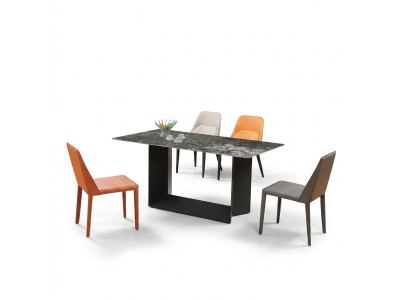 High-quality table luxury tables dining room furniture column base marble