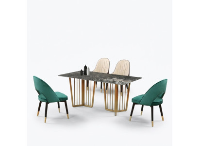 Complete set dining table with 4 chairs dining room dining group table