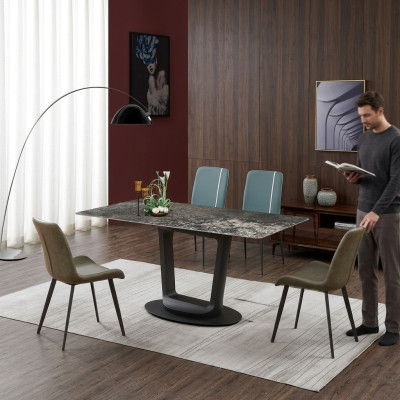 Luxury table dining table tables design stainless steel furniture dining room 180x90