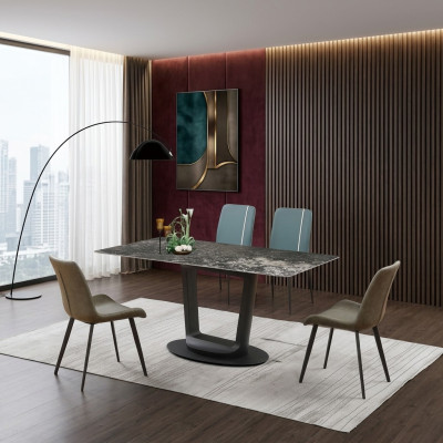 Luxury table dining table tables design stainless steel furniture dining room 180x90