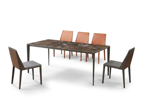Complete set: dining table + 4 chairs dining room set dining group decorative wooden table