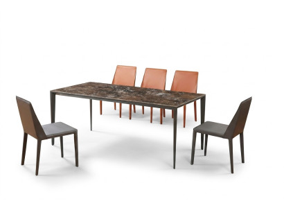 Complete set: dining table + 4 chairs dining room set dining group decorative wooden table