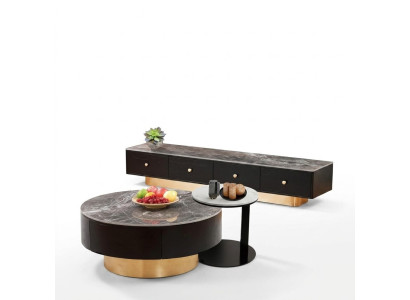 Set of 2 Coffee Tables Side Tables Designer Living Room Table Decor