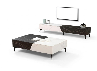 Coffee table sideboard 2-piece living room furniture table lowboard wall cabinets sideboard.