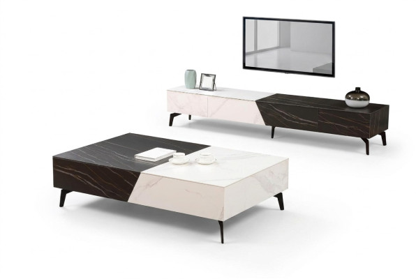 Wooden table coffee table side table sofa design living room high gloss 130x80