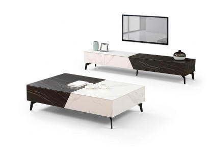 Wooden table coffee table side table sofa design living room high gloss 130x80