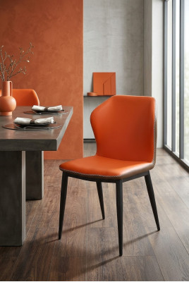 Chair set seat cushion suite modern dining room chairs backrest leather wood