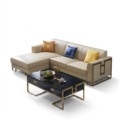Sofa corner sofa L shape armchair coffee table stool corner sofa upholstery 2-piece new