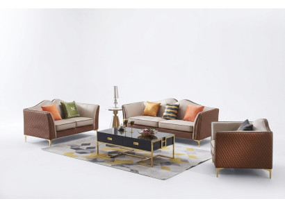 Sofa set 3+2 seater classic furniture sofas leather couches upholstery