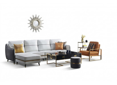 Modern sofa corner sofa L shape coffee table stool corner sofa upholstered stool