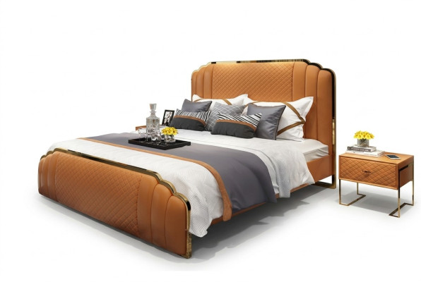 Bed cushion design luxury hotel double beds master bedroom 180x200cm
