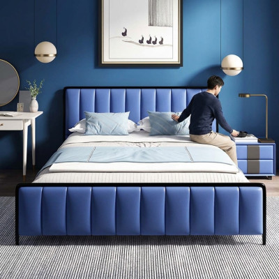 Classic bed double bed bed 2x nightstands wood design new beds 3-piece set