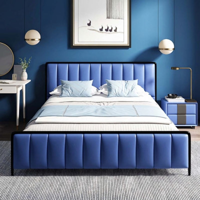Classic bed double bed bed 2x nightstands wood design new beds 3-piece set