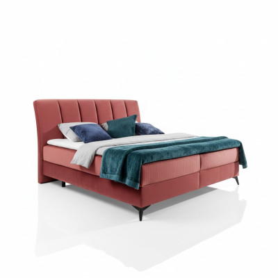 Upholstered Design Bed Luxury Double Hotel Beds Matrimonial Sleeping Room Textile 180x200cm