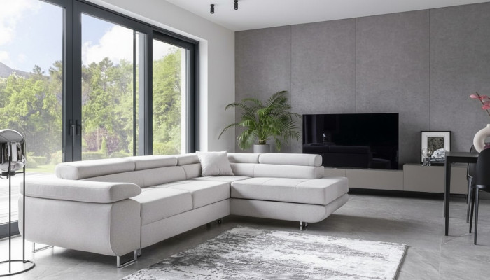 Living landscape L shape corner sofa textile design upholstery set sofa corner corner couch