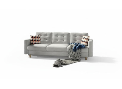 Three-seater sofa classic couch upholstery 3-seater 100% textile couches fabric new