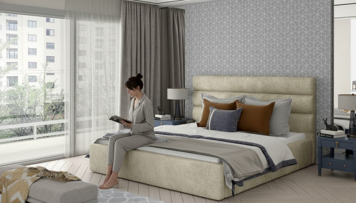 Designer bed upholstered bed double bed royal beds double bed bedroom NEW