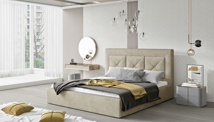 Classic Bed Modern Style Double Wood Hotel Beds 220x220 Bedroom New