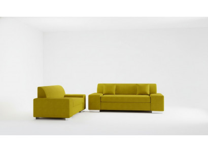 Sofa set 3+2 seater sets living landscape sofas couches upholstery yellow new