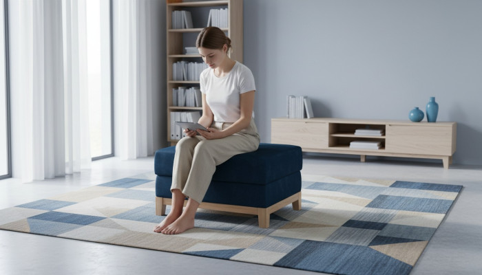 Ottoman footstool pouf living room designer stool padded bench