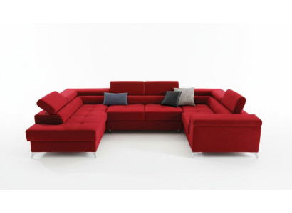 U-shaped corner sofa fabric seating suite designer living landscape textile couch sofa new