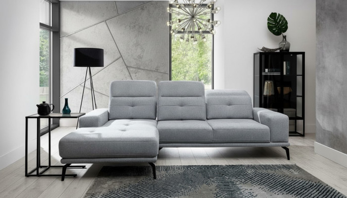 L-shaped corner sofa fabric seating suite designer living landscape textile couch sofa new