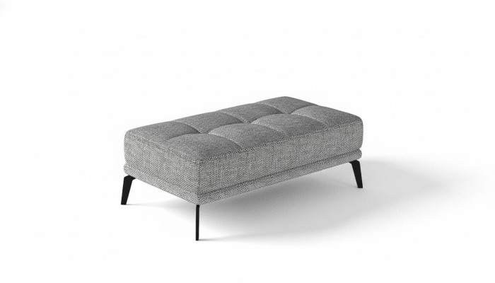 Lounge Footstool Ottoman XXL Club Ottoman Pouf Leather Textile Ottoman Designer New