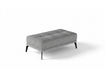Lounge Footstool Ottoman XXL Club Ottoman Pouf Leather Textile Ottoman Designer New