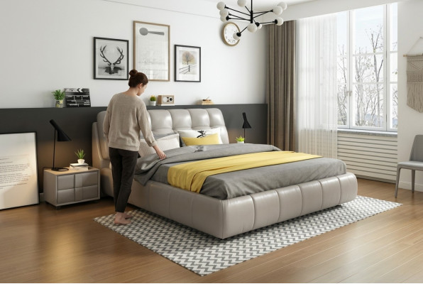 Bed Beds Double bed Bedroom Married Couple Upholstered Bed Double beds 180x200cm New