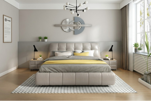 Bed Beds Double bed Bedroom Married Couple Upholstered Bed Double beds 180x200cm New
