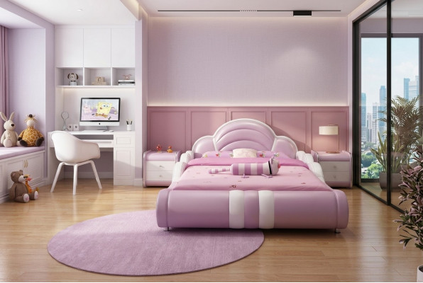 Children's room bed girls beds bedroom design double bed new