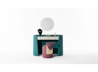 Dressing table turquoise wood leather bedroom console tables design makeup luxury