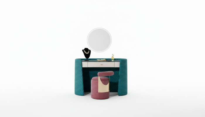 Dressing table stool bedroom leather textile consoles modern design makeup new