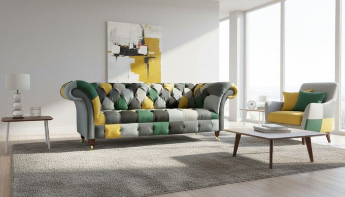 Chesterfield Multicolored Living Room Modern Design Couches Sofa New Creative Furniture