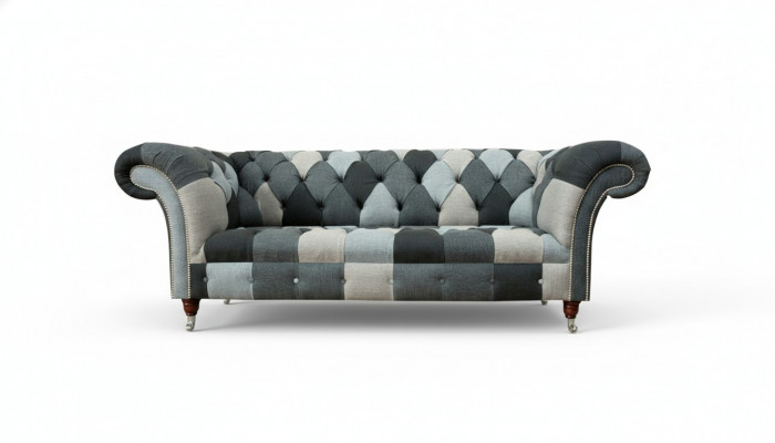 Three-seater living room design couches upholstered sofa sofas velvet fabric Chesterfield