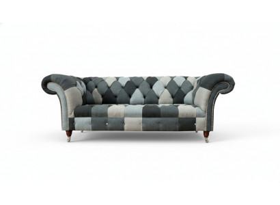 Three-seater living room design couches upholstered sofa sofas velvet fabric Chesterfield