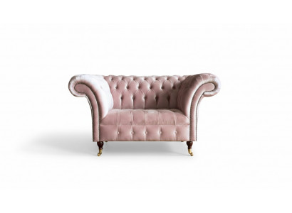 Chesterfield armchair pink textile living room modern design creative furniture new