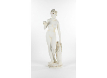 Antique Marble Style Statue Eva with Apple XXL Figure Statues Sculpture Decor PG010