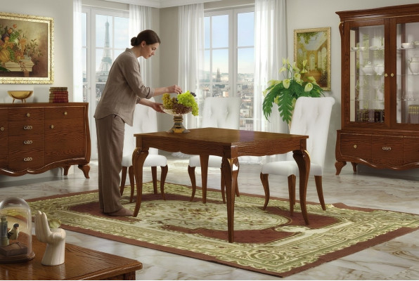 Extendable dining table wooden tables modern design dining room dining luxury furniture